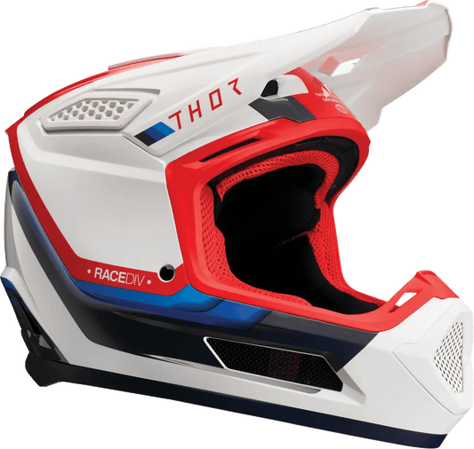 THOR Fleet Defy crosshelm – Zwart/Blauw/Rood/Wit