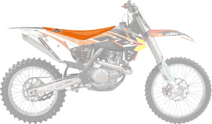 BLACKBIRD RACING eendelige oranje zadelhoes — voor o.a. KTM EXC 125 (2012–2016) - MxProStoreParts
