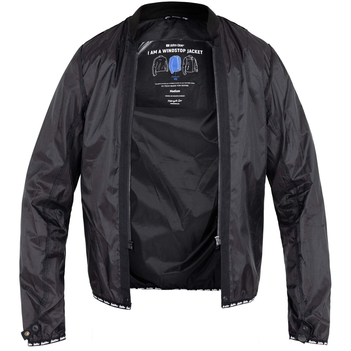 JOHN DOE Aero Mesh Windblock binnenjas zwart 2XL - MxProStoreParts