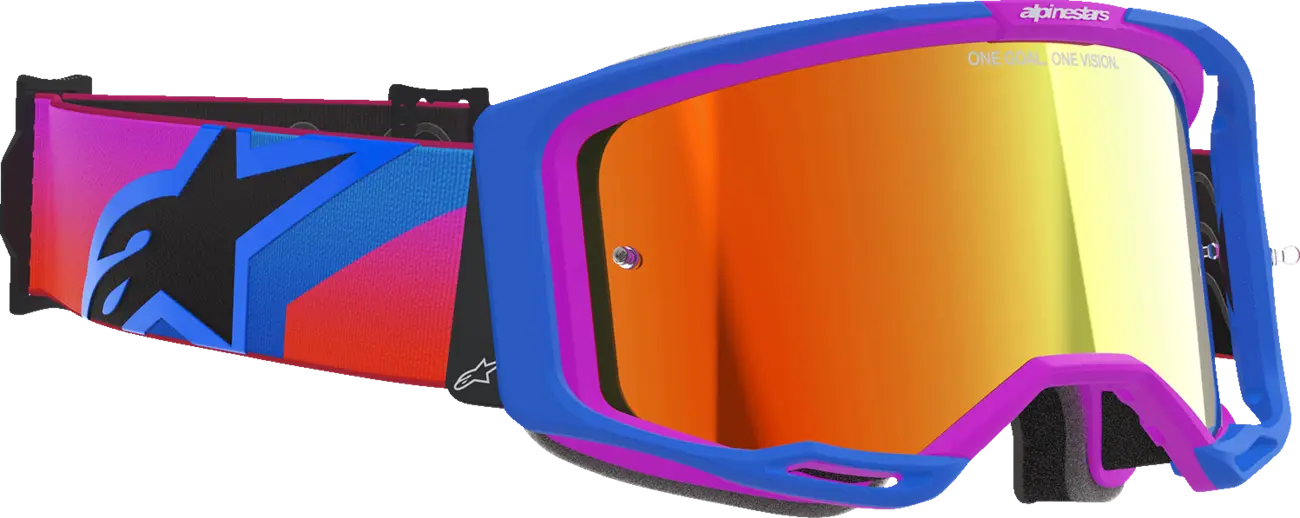 Alpinestars Vision 8 Corp Goggle – Blue/Purple/Orange / Mirror Red