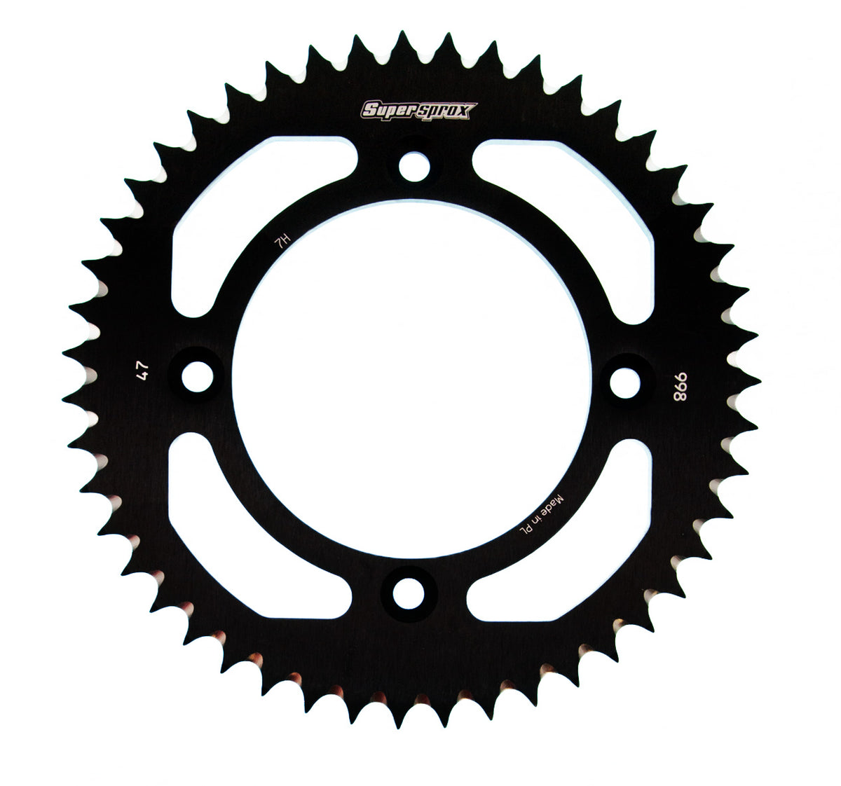 Supersprox Rear Sprocket Alu RAL-998:47 Black – RAL-998:47-BLK
