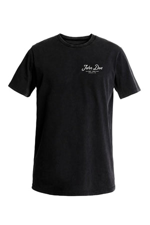 JOHN DOE JD Lettering T-shirt zwart XL