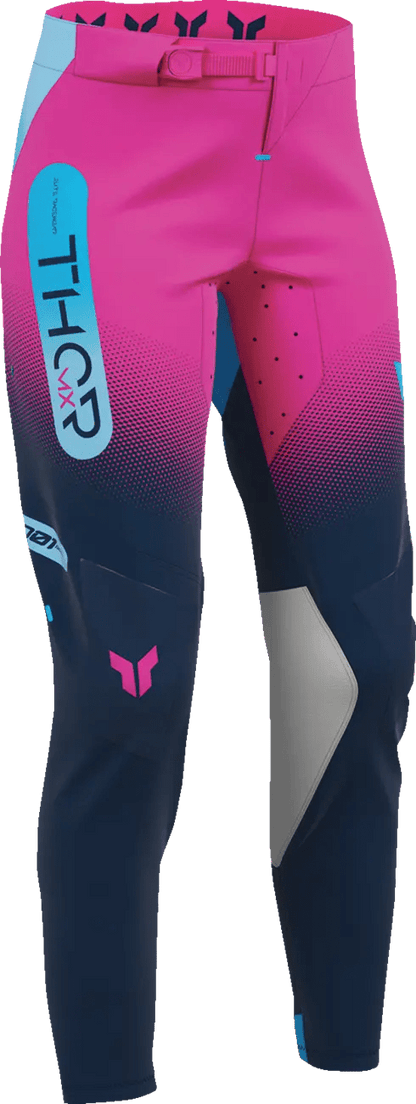 THOR Sportmode Merge dames crossbroek – Lichtblauw/Lichtgrijs/Navy/Fuchsia