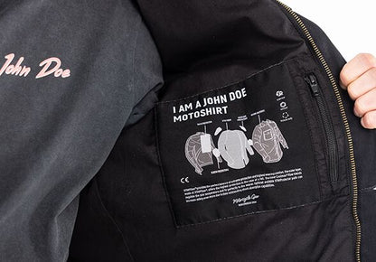 JOHN DOE Maverick herenjas van XTM® Denim, zwart, maat M - MxProStoreParts
