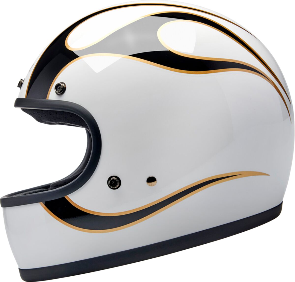 HELMET GRINGO GLOSS WHITE/BLAC HELMET GRINGO W/B FLAM SM - MxProStoreParts