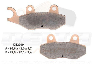 Delta Braking Sinterizado para pastillas de freno DB2200 Tipo D