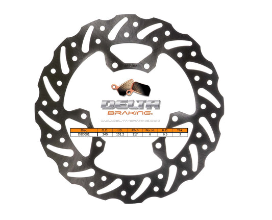 Delta Braking voor remschijf ( 240mm ) HONDA CR 125R 95-07 &amp; CR 250R 05-07 &amp; CR 500R 95-01 &amp; CRF 250R 04-14 &amp; CRF 450R 02-14 Type G