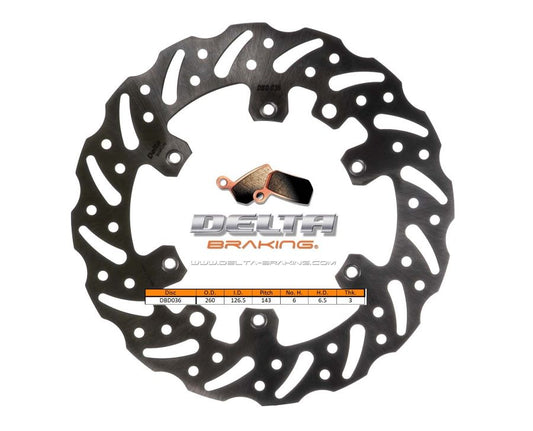 Delta Braking voor remschijf ( 260mm ) Type G KTM 89- &amp; Husqvarna 14- &amp; Husaberg 00-13