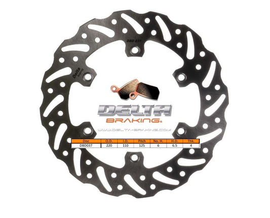 Delta Braking achter remschijf ( 220mm ) Type G KTM 89- &amp; Husqvarna 14- &amp; Husaberg 00-13 &amp; Gas Gas 2021