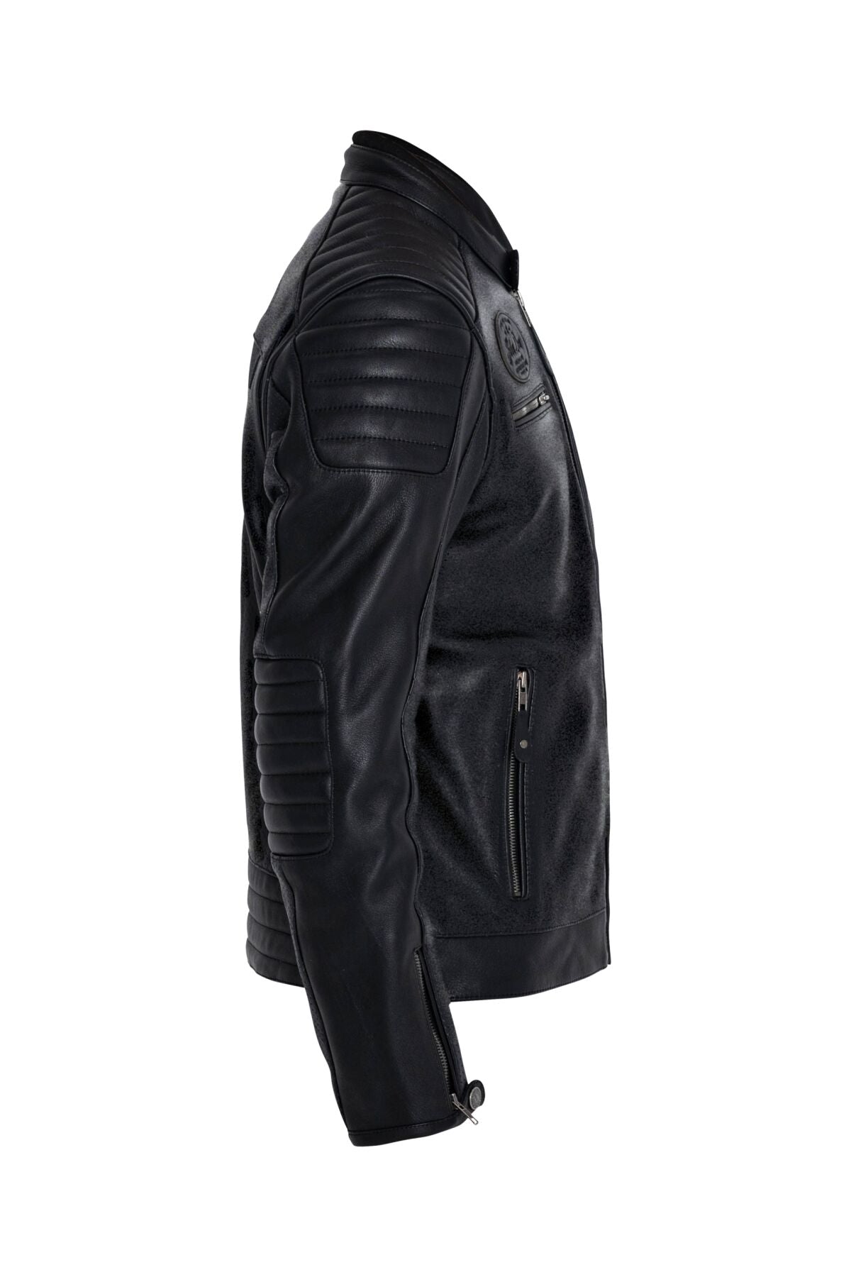 JOHN DOE Dexter leren herenjas zwart, maat M