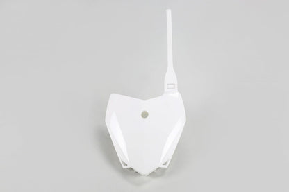 UFO Front number plate KLX110 10- White 047