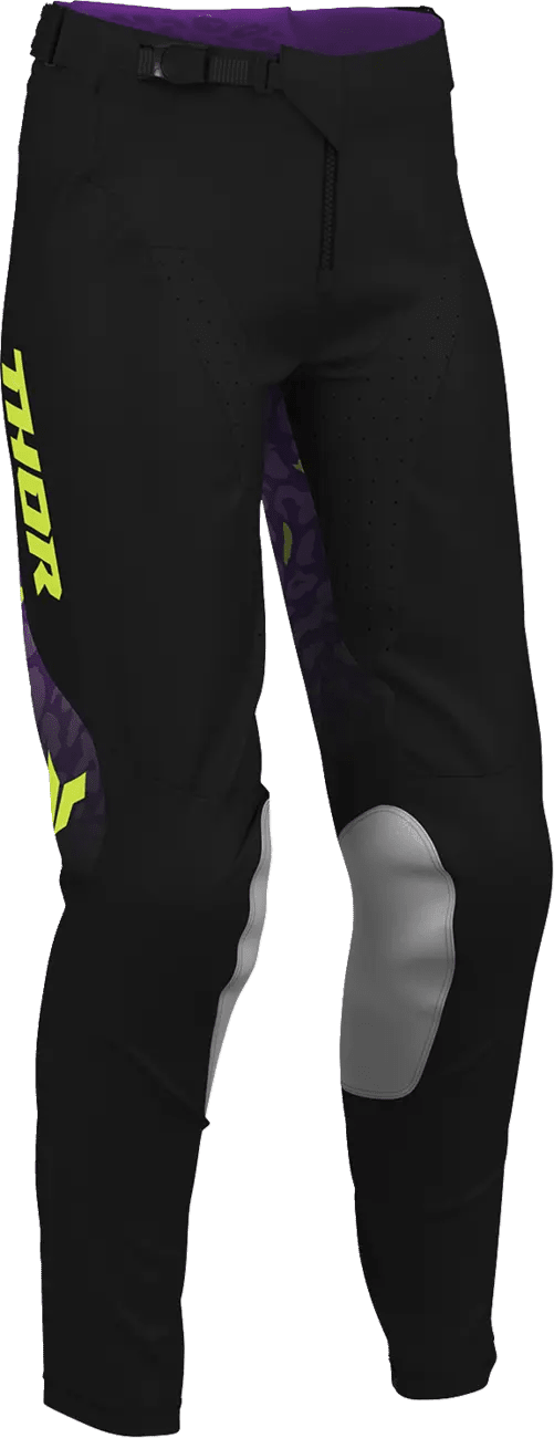 THOR Launchmode Spotted dames crossbroek – Zwart/Paars/Geel