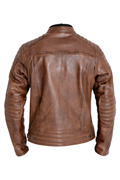 JOHN DOE leren herenjas bruin, maat S