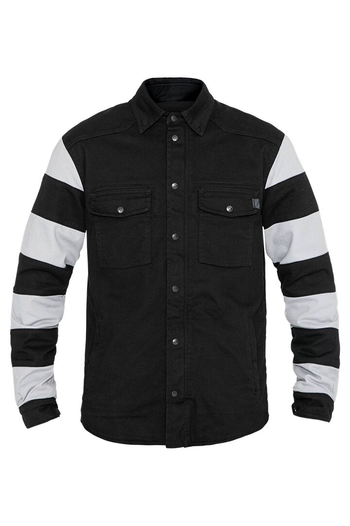 JOHN DOE Motoshirt herenjas zwart/wit 5XL - MxProStoreParts