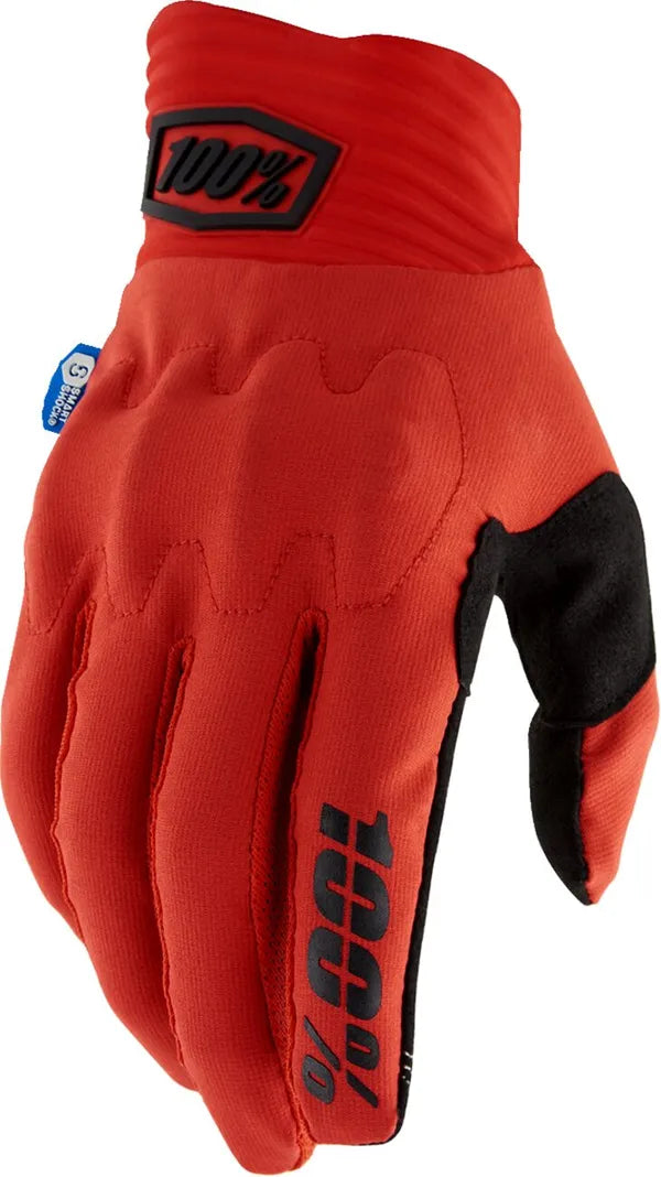 100% Cognito Smart Shock crosshandschoenen rood
