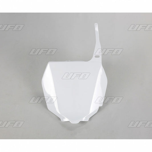 UFO Front Number Plate RM125/250 01-RMZ250/450 White 041