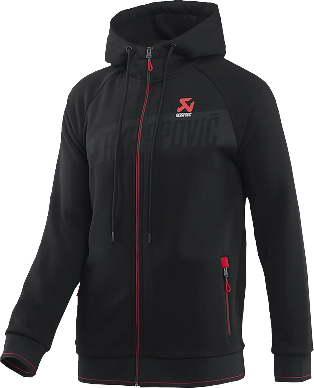 AKRAPOVIC Corpo herenvest met capuchon en ritssluiting, zwart, maat M