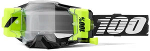 100% Armega ForeCast crossbril zwart/wit/fluor geel – heldere lens