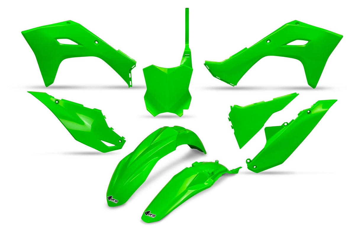 UFO Plastic kit 5-parts Neon-Green KX250F 25-.. KX450F 24-..