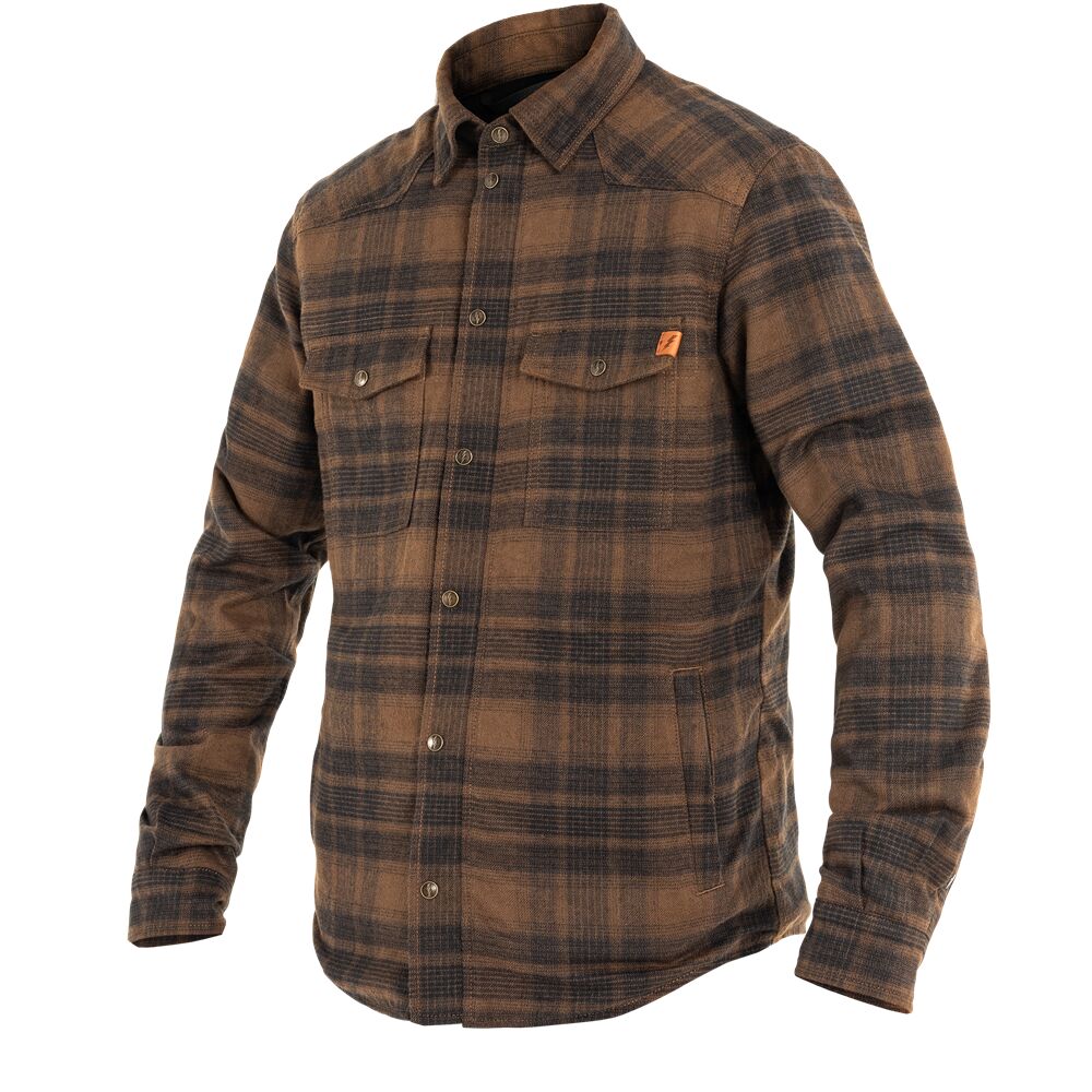 JOHN DOE Motoshirt herenjas bruin, maat S - MxProStoreParts