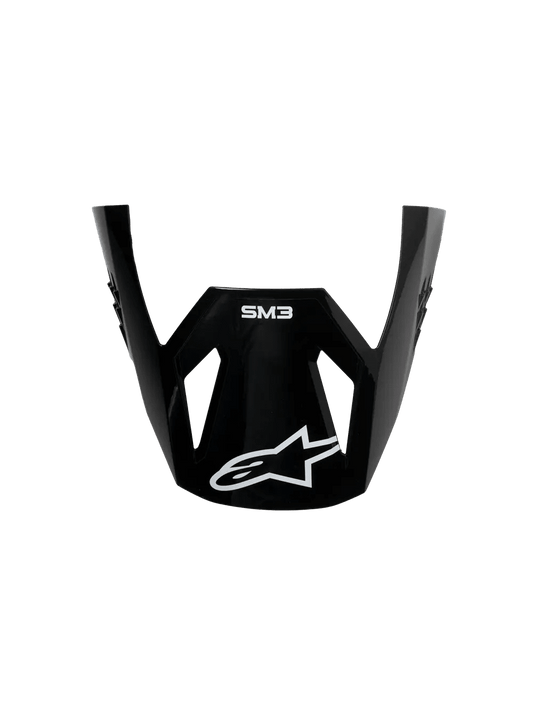 Alpinestars S-M3 clapeta de casco sólida – Negro brillante