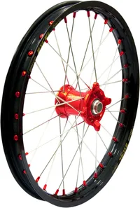 Elite Voorwiel compleet Zwarte Excel Signature velg + Kite Rode naaf 1.60x14 KTM SX 65 2025- & Husqvarna TC 65 2025- & Gas Gas MC 65 2025-