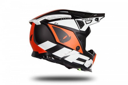 UFO Motocrosshelm Echus Weiß Schwarz Orange - MxProStoreParts