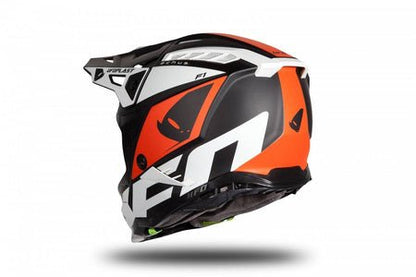 UFO Motocrosshelm Echus Weiß Schwarz Orange - MxProStoreParts