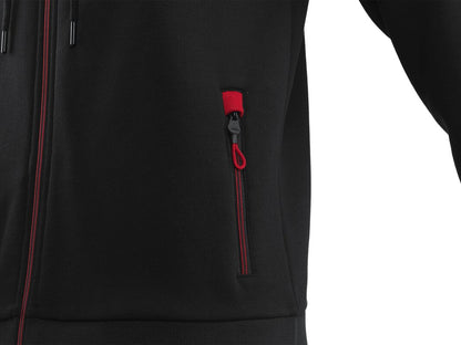 AKRAPOVIC Corpo damesvest met capuchon en volledige ritssluiting, zwart, maat L