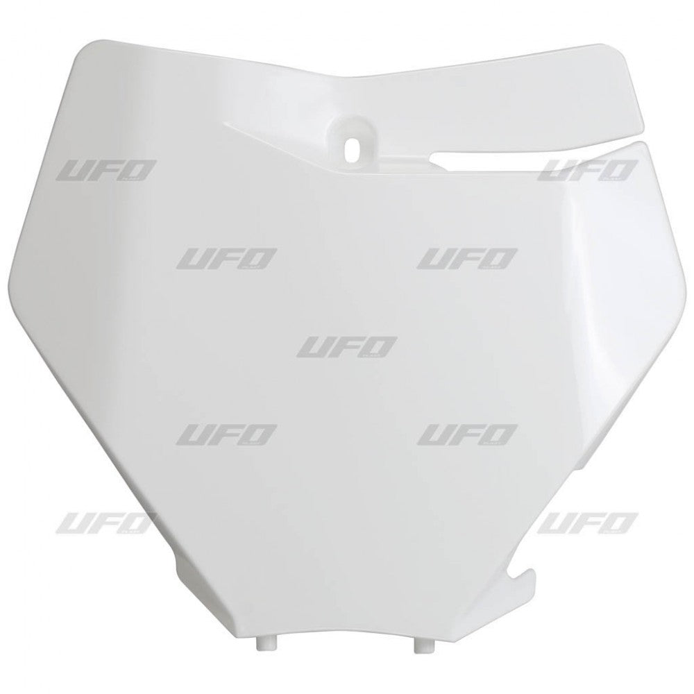UFO Front number plate KTM125-450 SX/SXF 2019-22 White 047