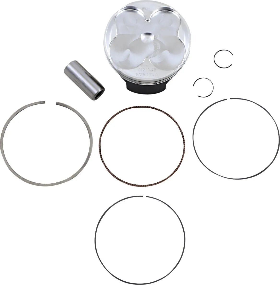 WOSSNER zuigerset 8781DA – zuigerdiameter 76,96 mm — voor SUZUKI RM-Z 250 (2010–2017) - MxProStoreParts