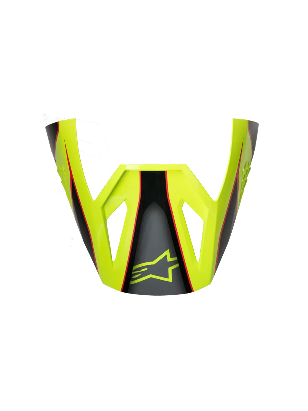 Alpinestars S-M3 Fray helmklep – Rood Geel fluo Zwart glanzend