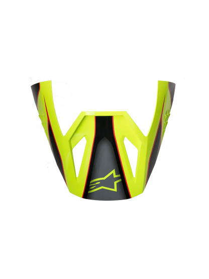 Alpinestars S-M3 Fray helmklep – Rood Geel fluo Zwart glanzend
