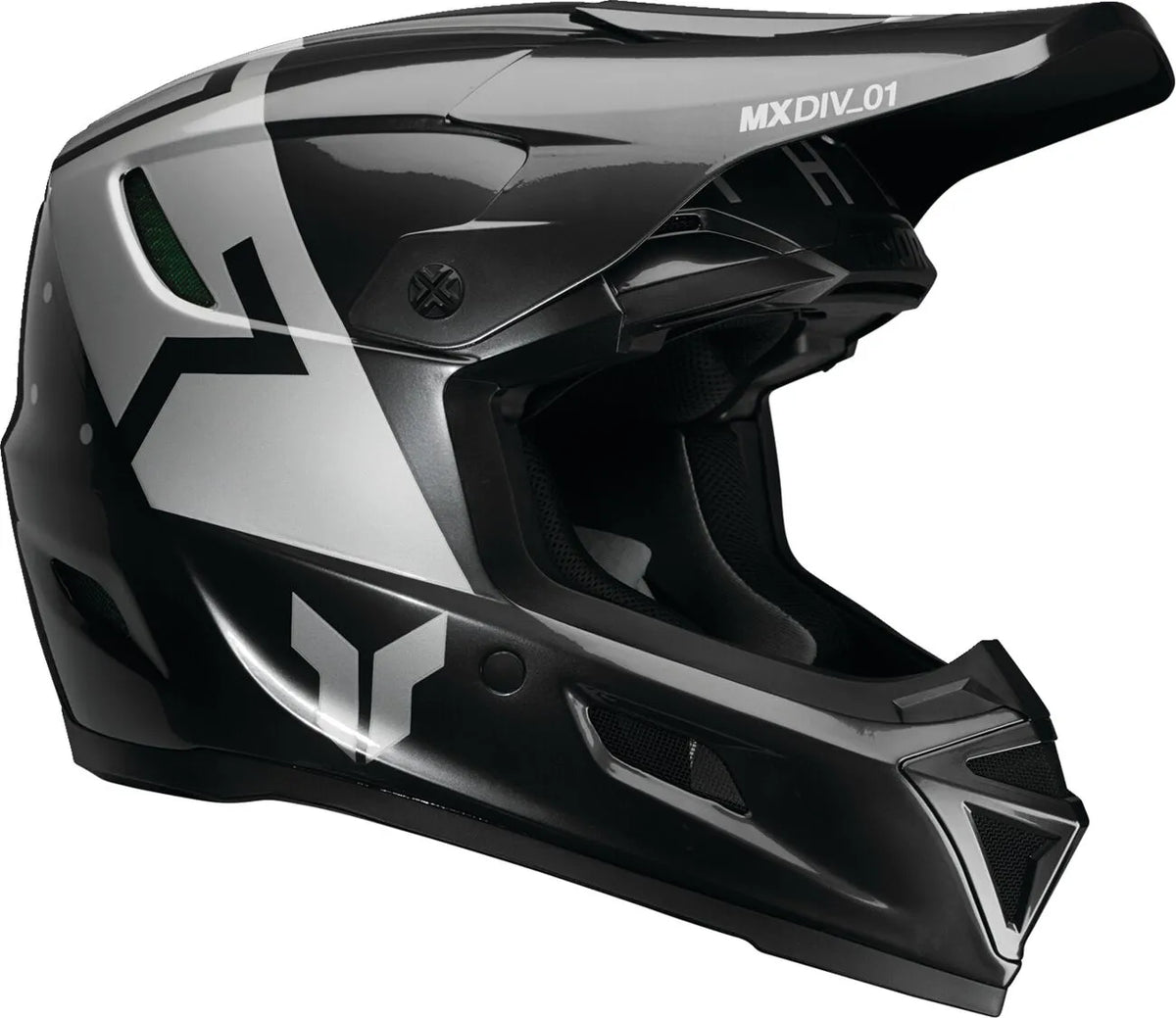 THOR Reflex Sport Rogue MIPS crosshelm – Grijs/Zilver glanzend