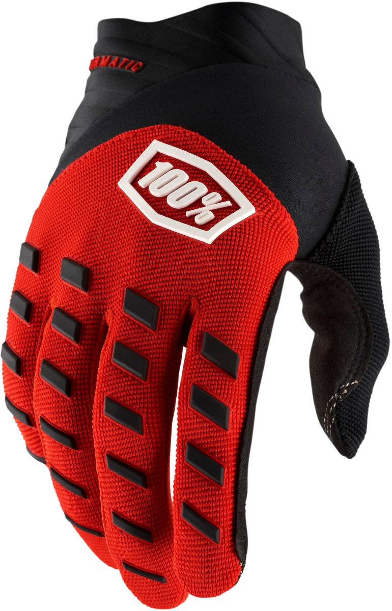 100% Airmatic jeugdhandschoenen rood/zwart – maat M