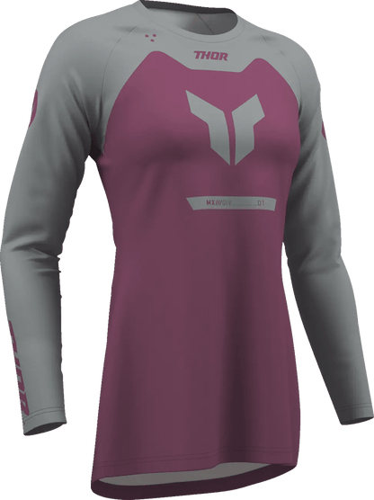 THOR Dames Ridemode Menace crossshirt – Grijs/Paars