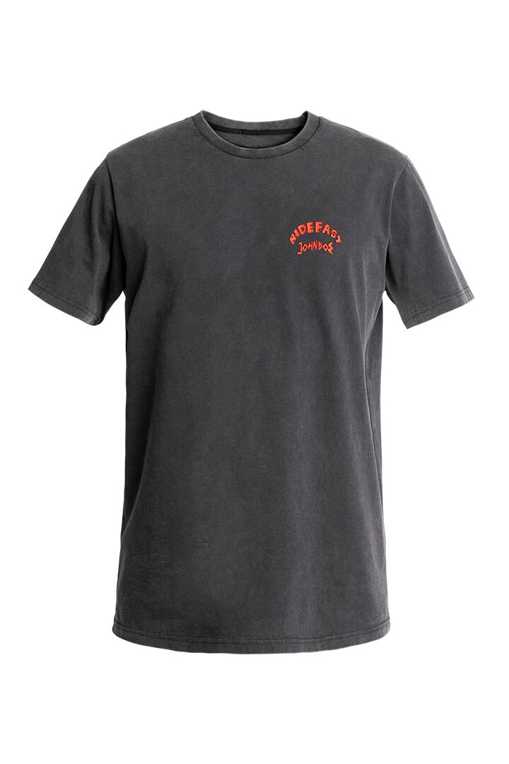 JOHN DOE Lion T-shirt voor heren, verwassen zwart, XL - MxProStoreParts