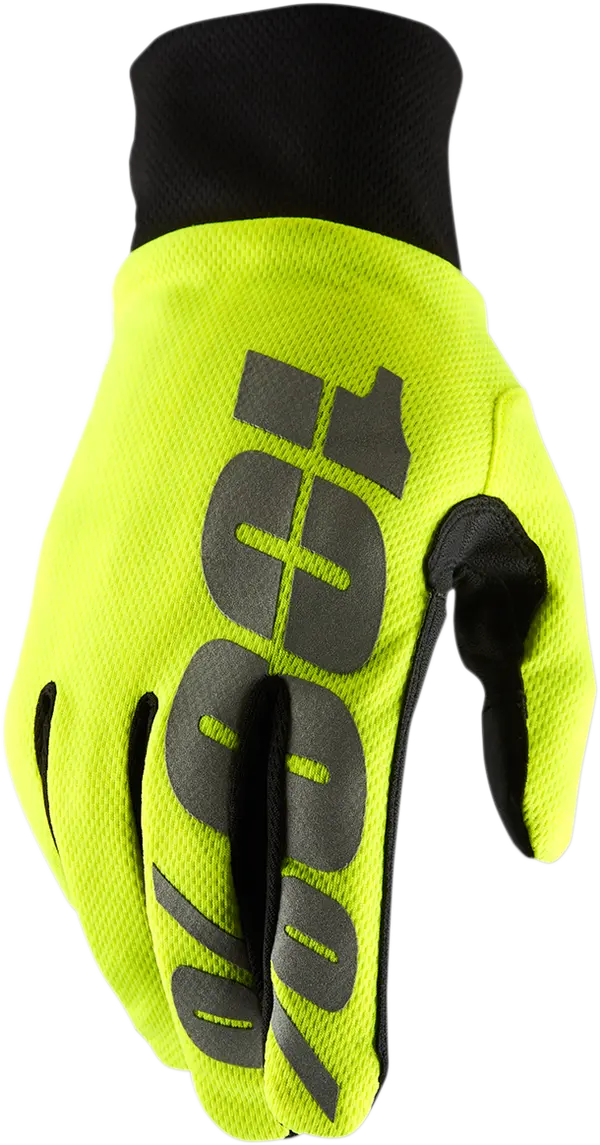 100% Hydromatic Waterproof crosshandschoenen fluor geel/zwart