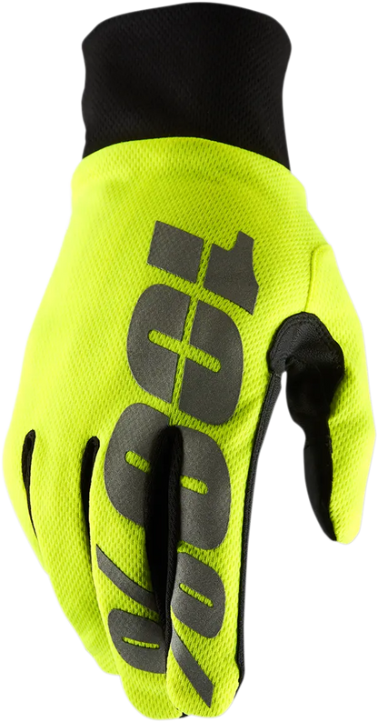 100% Hydromatic Waterproof crosshandschoenen fluor geel/zwart