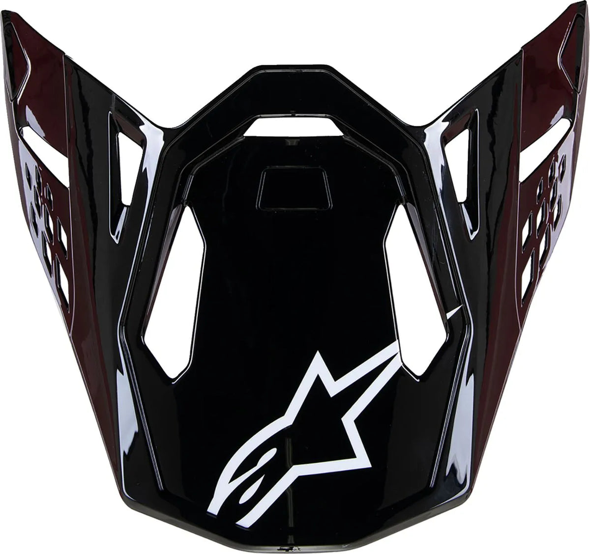 Alpinestars S-M10 Solid helmklep – Zwart carbon glanzend