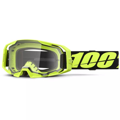 Motorcycle goggles 100% Procent Armatic Neon fluo black transparent lens - 50059-00004