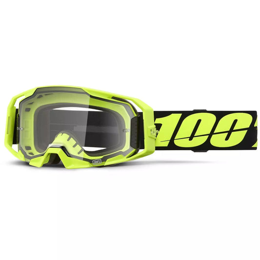 Motorcycle goggles 100% Procent Armatic Neon fluo black transparent lens - 50059-00004