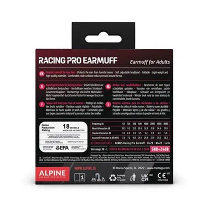 Alpine MotoGP Racing Pro Earmuff Black