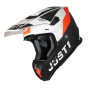 Just1 J-22 C Adrenaline Motorcross Helm Oranje Wit Carbon Mat