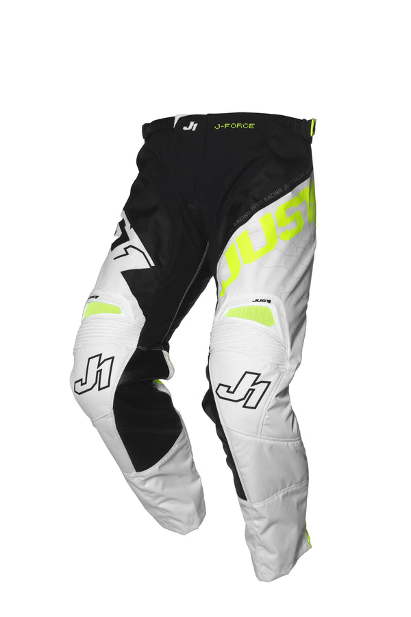 Just1 crossbroek J-Force Hexa zwart/wit/geel Fluo