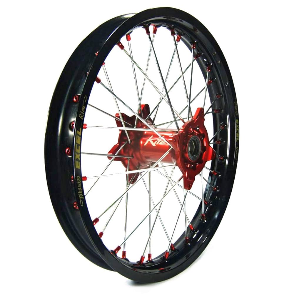 Elite Voorwiel compleet Zwarte Excel Signature velg + Kite Rode naaf 1.60x14 Yamaha YZ 65 2018-