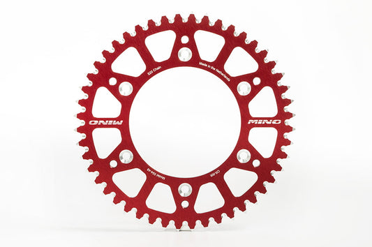 Mino achtertandwiel 49 tands aluminium rood KTM SX/SX-F/EXC/EXC-F 90- & Husqvarna TC/FC/FE/TE 125/150/250/350/450/501 14-