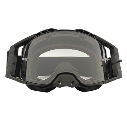 BRAAP Crossbril Zwart met Zwarte frame en blanke lens