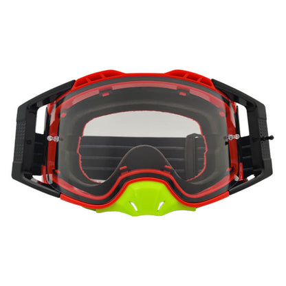 BRAAP Crossbril Zwart met Rood frame en blanke lens