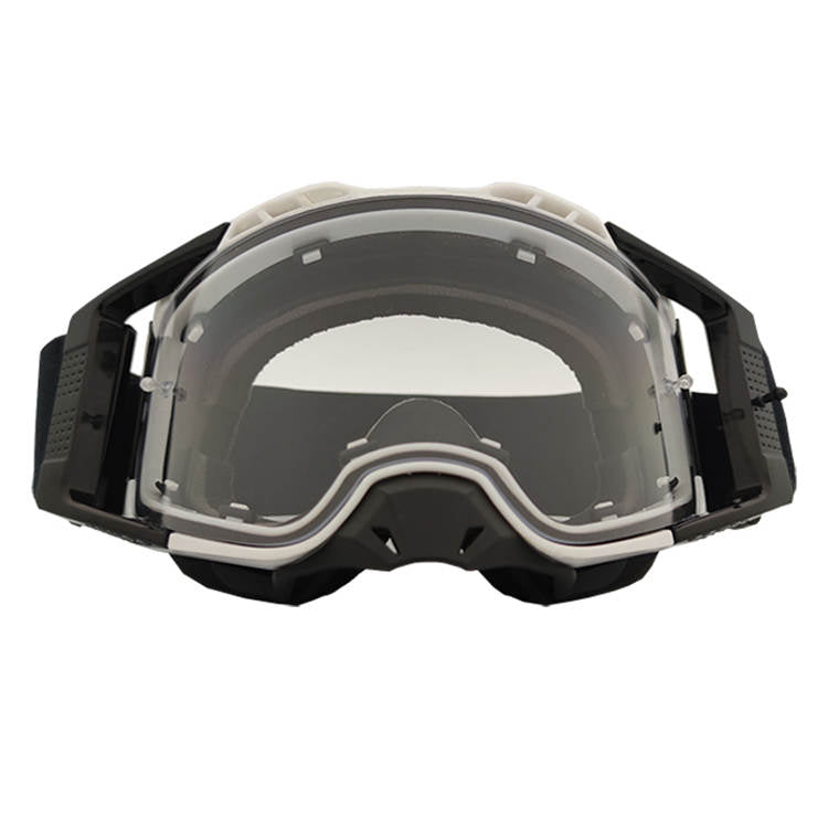 BRAAP Crossbril Zwart met Wit frame en blanke lens